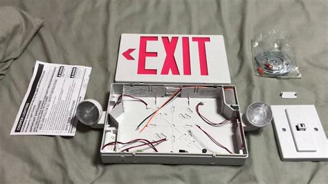 exit sign junction box|self powered exit sign installation.